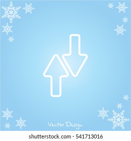 Web line icon. Arrows up-down