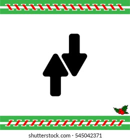 Web line icon. Arrows up-down