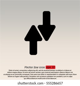 Web line icon. Arrows up-down