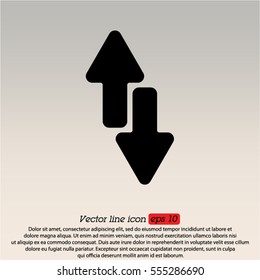 Web line icon. Arrows up-down