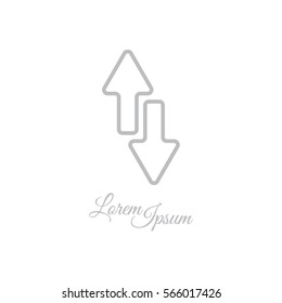 Web line icon. Arrows up-down