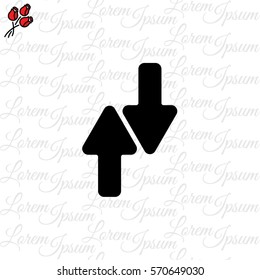 Web line icon. Arrows up-down