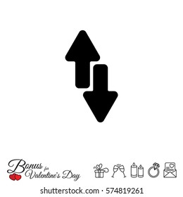 Web line icon. Arrows up-down