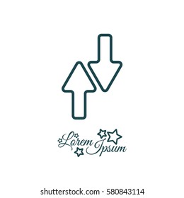 Web line icon. Arrows up-down