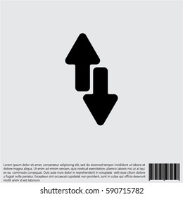 Web line icon. Arrows up-down