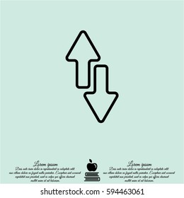 Web line icon. Arrows up-down