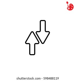 Web line icon. Arrows up-down
