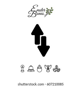 Web line icon. Arrows up-down