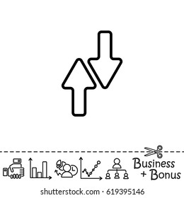 Web line icon. Arrows up-down