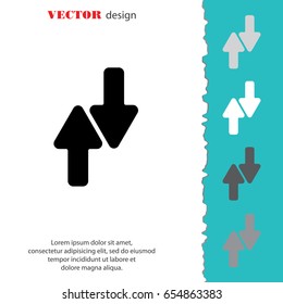 Web line icon. Arrows up-down