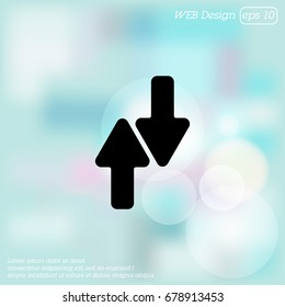 Web line icon. Arrows up-down