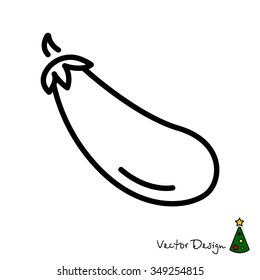 Web line icon. Aubergine, eggplant