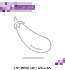 Web line icon. Aubergine, eggplant