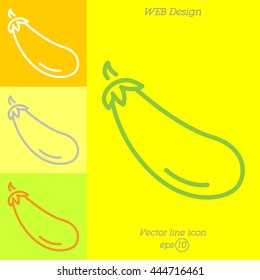Web line icon. Aubergine, eggplant