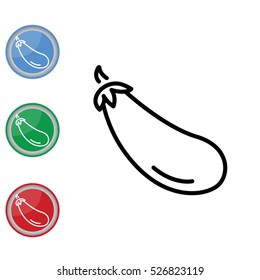 Web line icon. Aubergine, eggplant