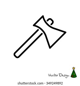 Web line icon. Axe