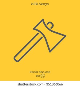 Web line icon. Axe