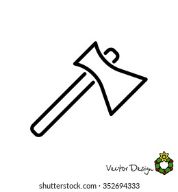 Web line icon. Axe