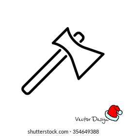 Web line icon. Axe