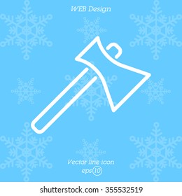 Web line icon. Axe