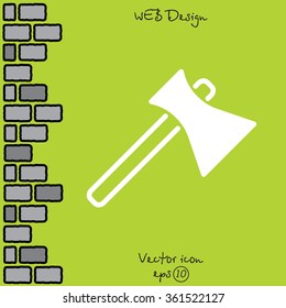 Web line icon. Axe