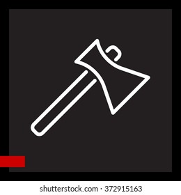 Web line icon. Axe