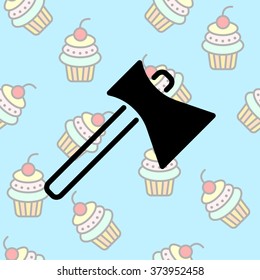 Web line icon. Axe