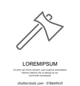 Web line icon. Axe