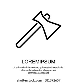 Web line icon. Axe