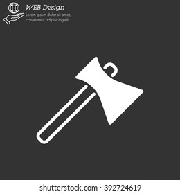 Web line icon. Axe
