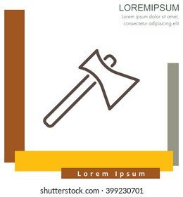 Web line icon. Axe