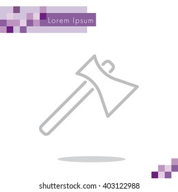 Web line icon. Axe