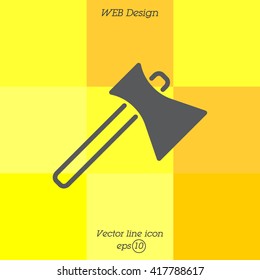 Web line icon. Axe
