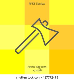 Web line icon. Axe