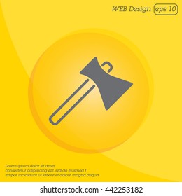 Web line icon. Axe