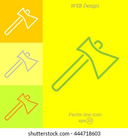 Web line icon. Axe