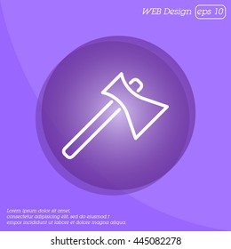 Web line icon. Axe