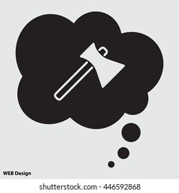 Web line icon. Axe