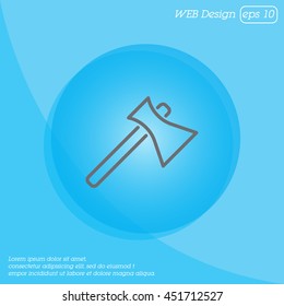 Web line icon. Axe