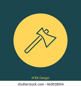 Web line icon. Axe