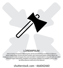 Web line icon. Axe