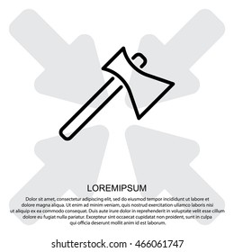 Web line icon. Axe