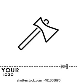 Web line icon. Axe