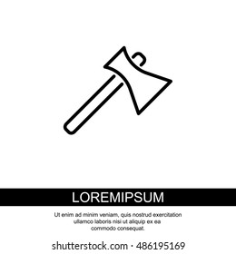 Web line icon. Axe