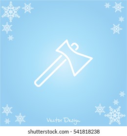 Web line icon. Axe