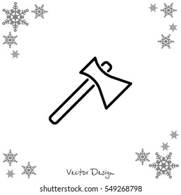 Web line icon. Axe