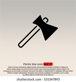 Web line icon. Axe