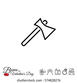 Web line icon. Axe