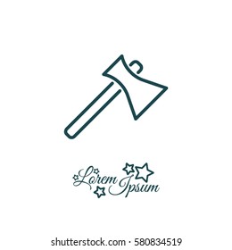Web line icon. Axe