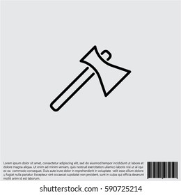 Web line icon. Axe
